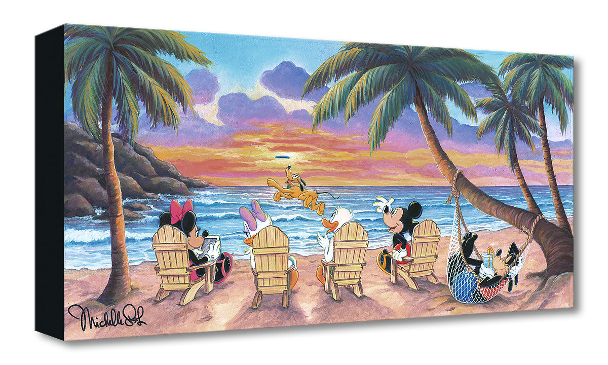 Beautiful Day At The Beach -  Disney Treasure On Canvas